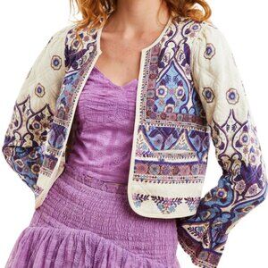 Jaelyn Jacket In Delilah Border Print (Size S) New WOT